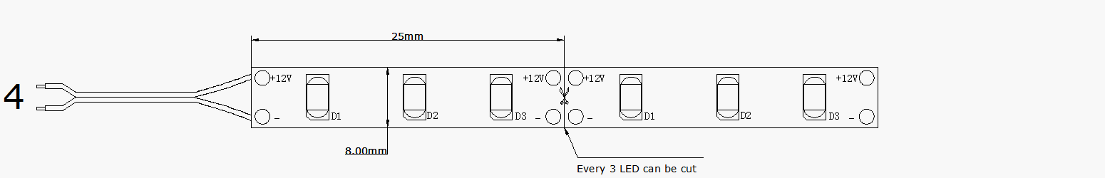 High Density 120LED SMD4014 LED Strip Light