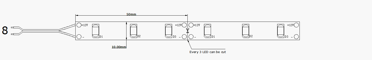 3-Steps High Accuracy SMD5050 LED Strip