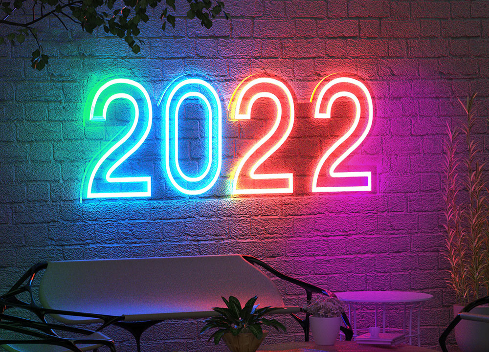 Best Wish :2022 Wonderful Neon Sign