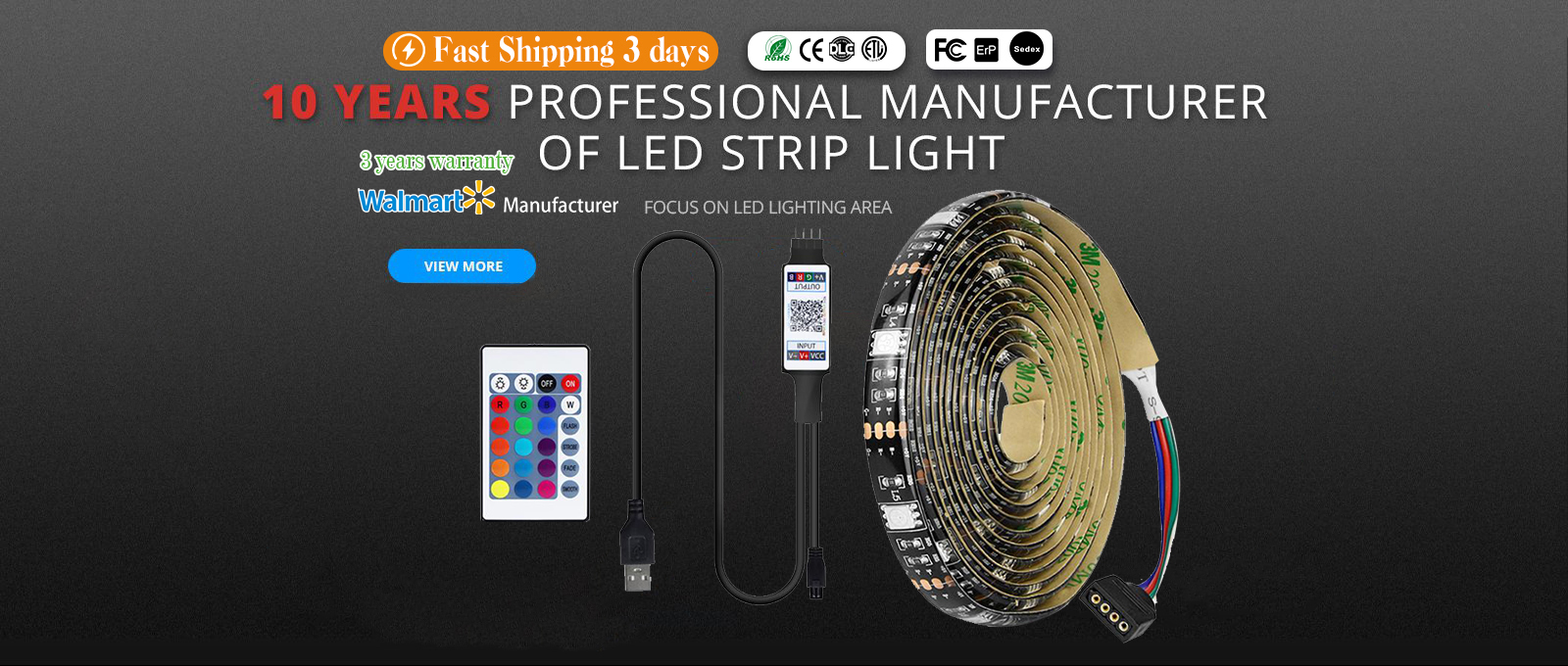DC 5V USB RGB 5050 LED Strip Light